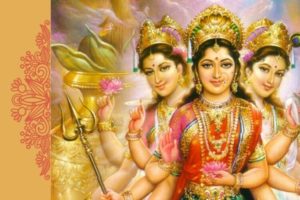 Tridevi: Durga, Sarasvati, Laksmi